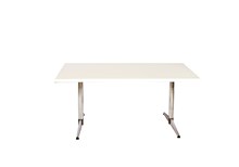 Table, white, laminate, L: 115, W: 75, H: 50 cm